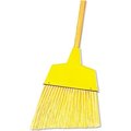 Unisan Angler Broom Flagged Plastic Bristles, 42" Wood Handle Yellow - BWK932AEA